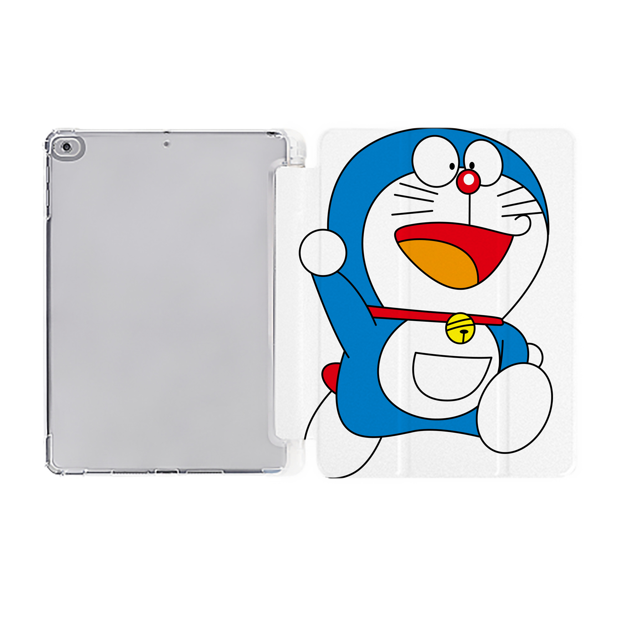 （画像用） ドラえもん Doraemon IPad ケース ペン収納付き 三つ折りスタンド PUレザー×シリコン 対応機種9.5/10.5/10.9インチ